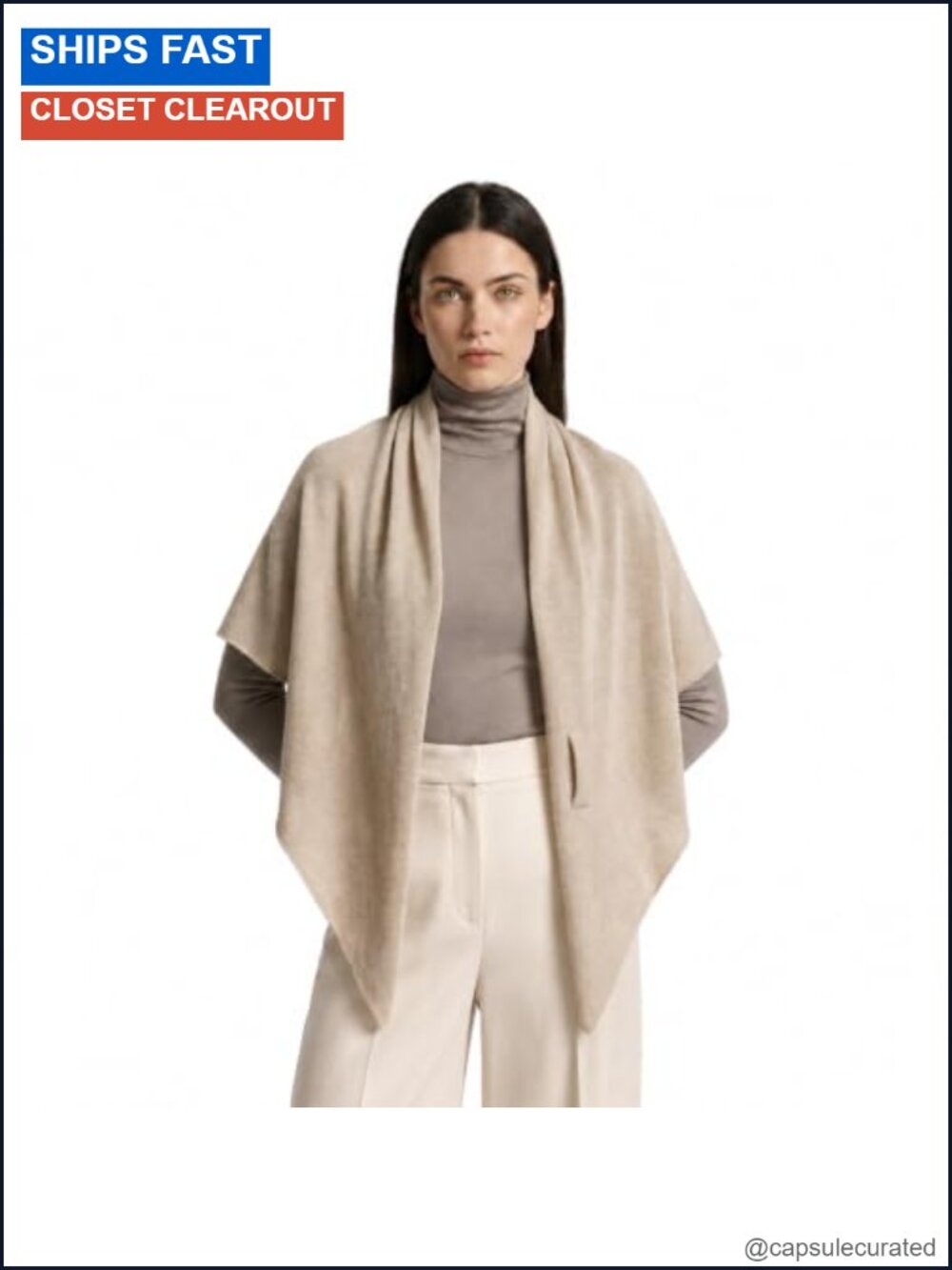 100% Cashmere Triangle Shawl Wrap Scarf for Women